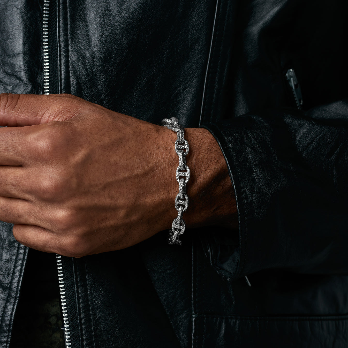 "Gangplank" Handcrafted Sterling Silver Men's Bracelet Clocks and Colours