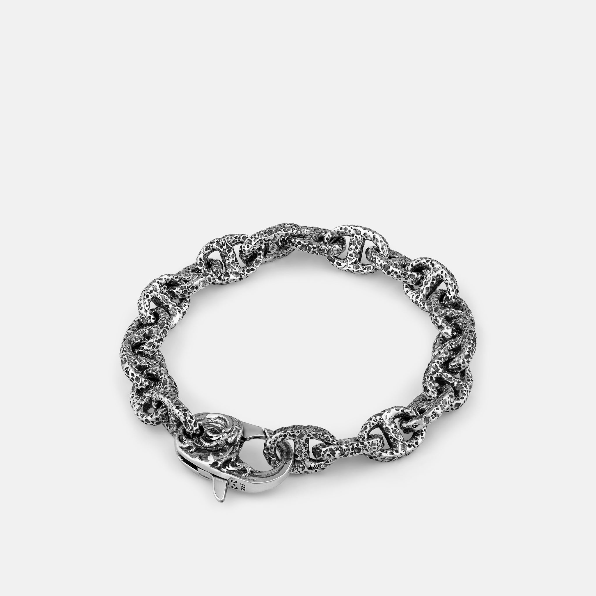 "Gangplank" Handcrafted Sterling Silver Men's Bracelet Clocks and Colours