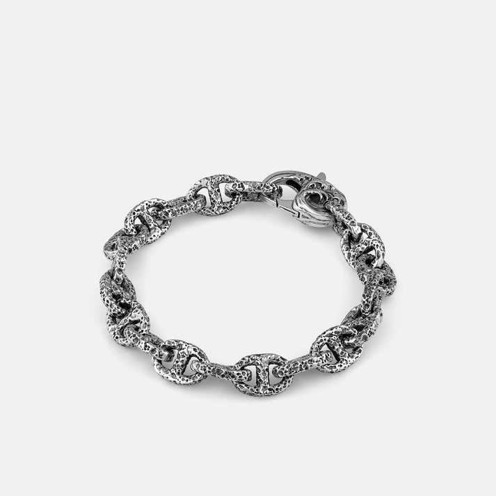 "Gangplank" Handcrafted Sterling Silver Men's Bracelet Clocks and Colours