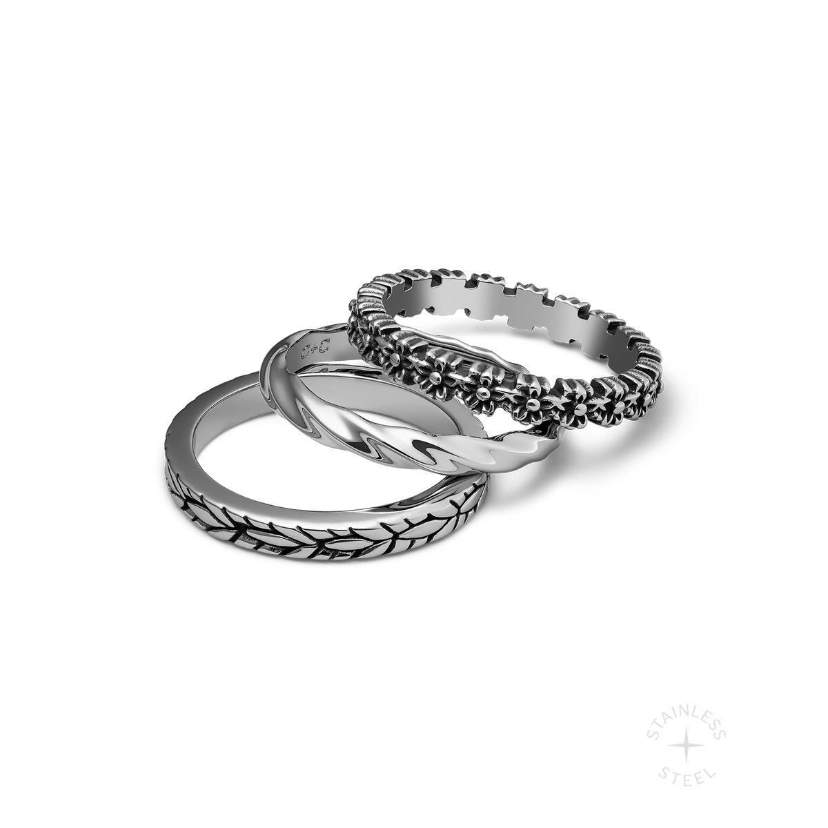 Grounded stainless steel ring - off figure