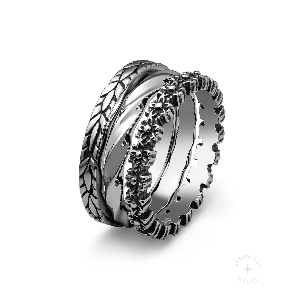 Grounded stainless steel ring - off figure