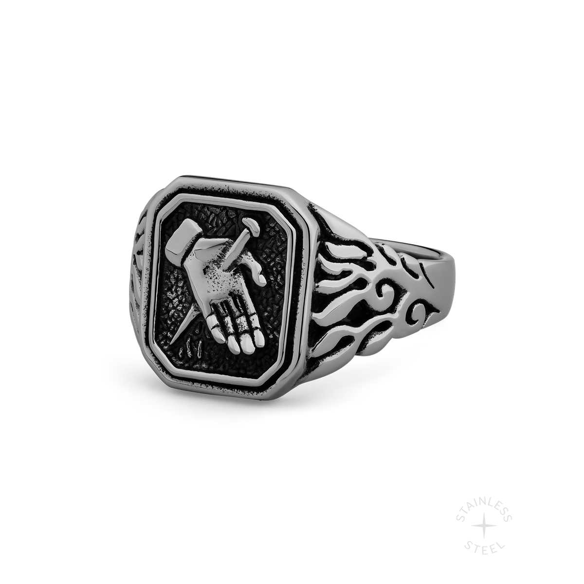 Hard Lessons stainless steel ring - off figure