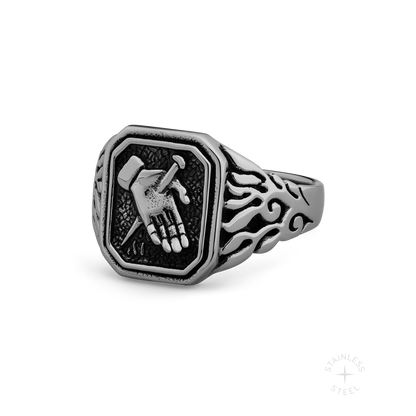 Hard Lessons stainless steel ring - off figure