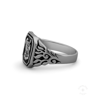 Hard Lessons stainless steel ring - off figure