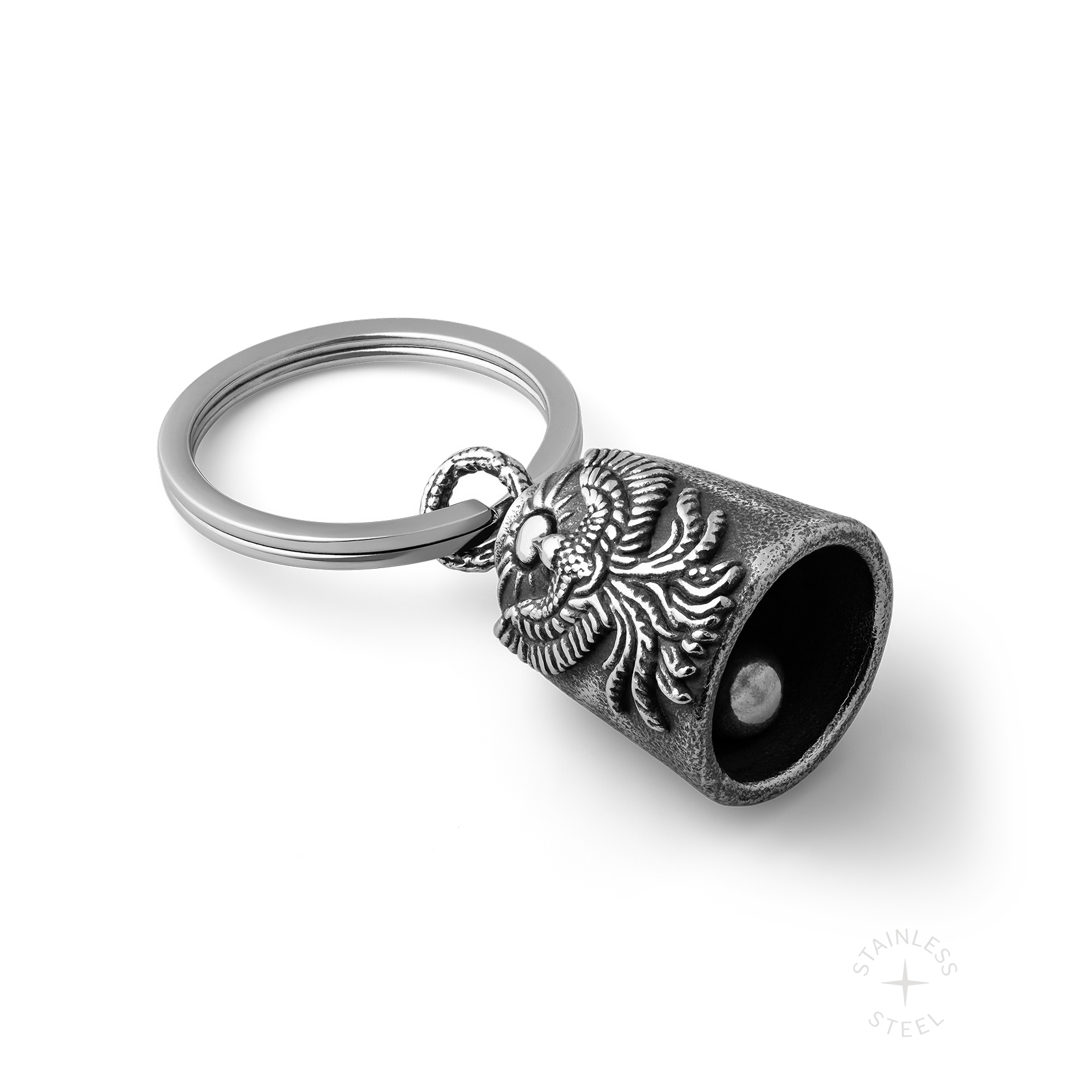 Stainless Steel Biker bell keychain accessory