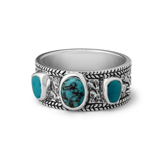 Horizon x Peter McKinnon Sterling Silver Ring.  Crafted with Turquoise from North America