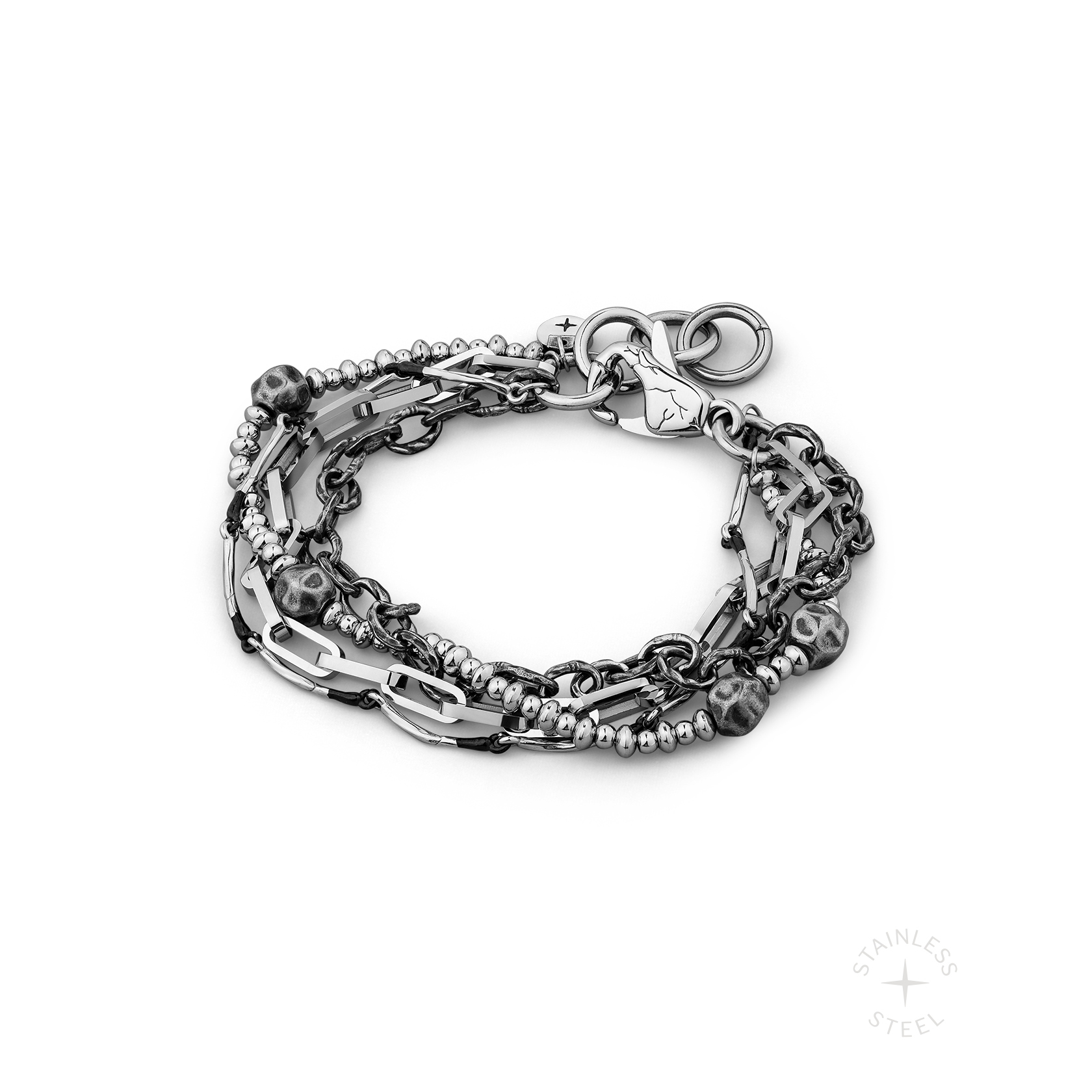 Iron Vein Stainless Steel Chain Bracelet