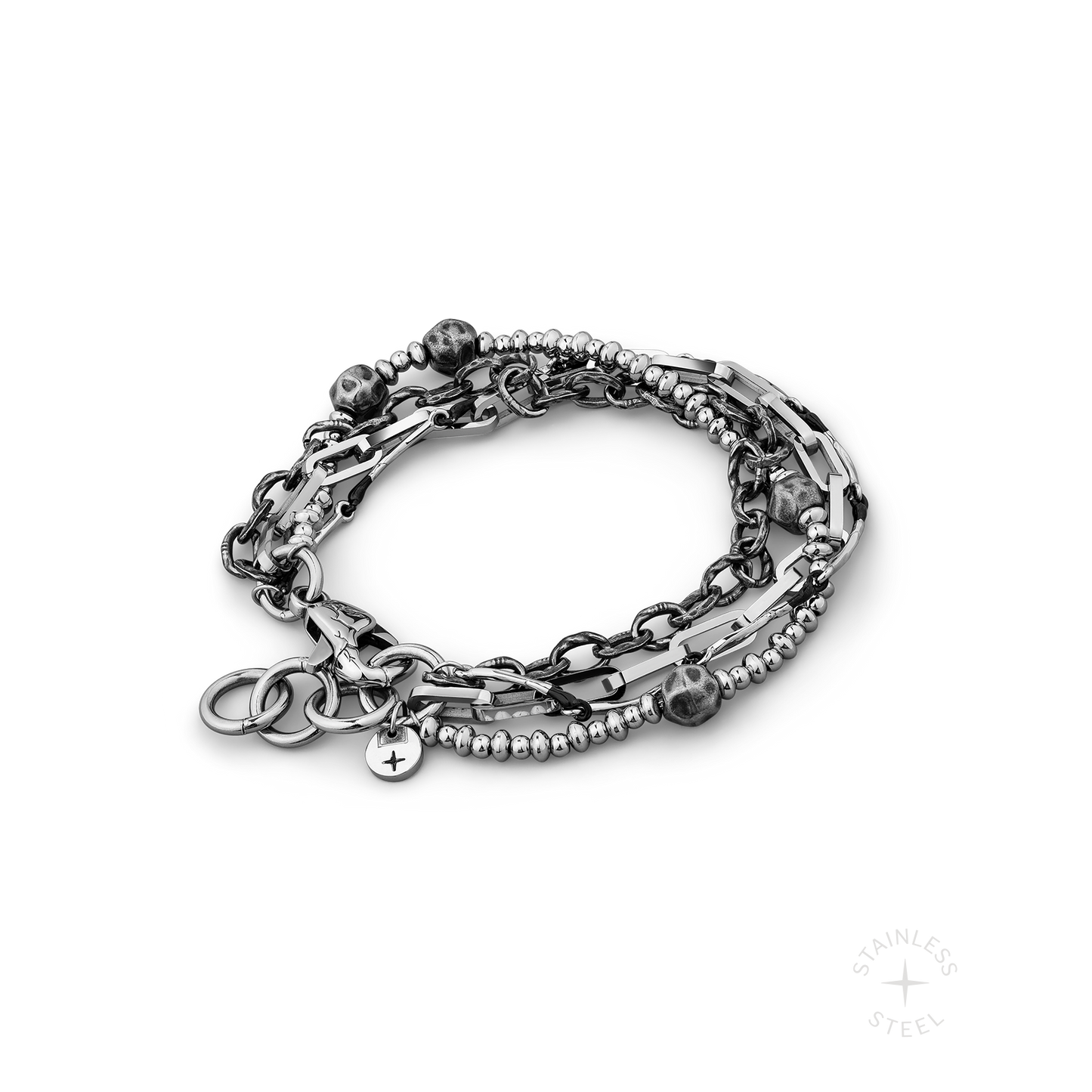 Iron Vein Stainless Steel Chain Bracelet