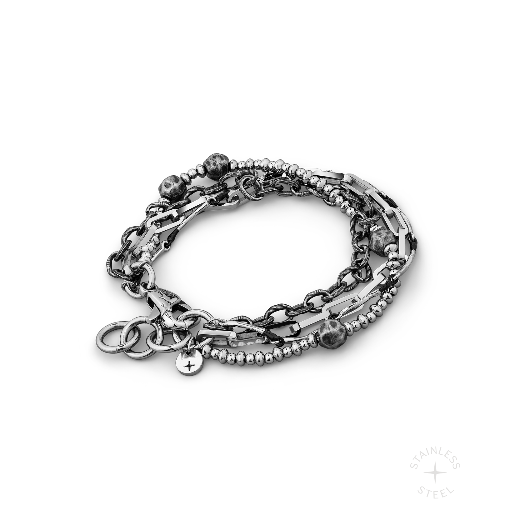 Iron Vein Stainless Steel Chain Bracelet