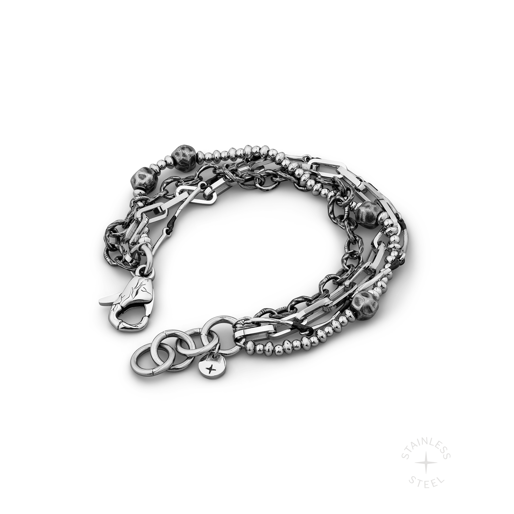 Iron Vein Stainless Steel Chain Bracelet