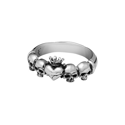 Kiss of Death Handcrafted Sterling Silver Ring.