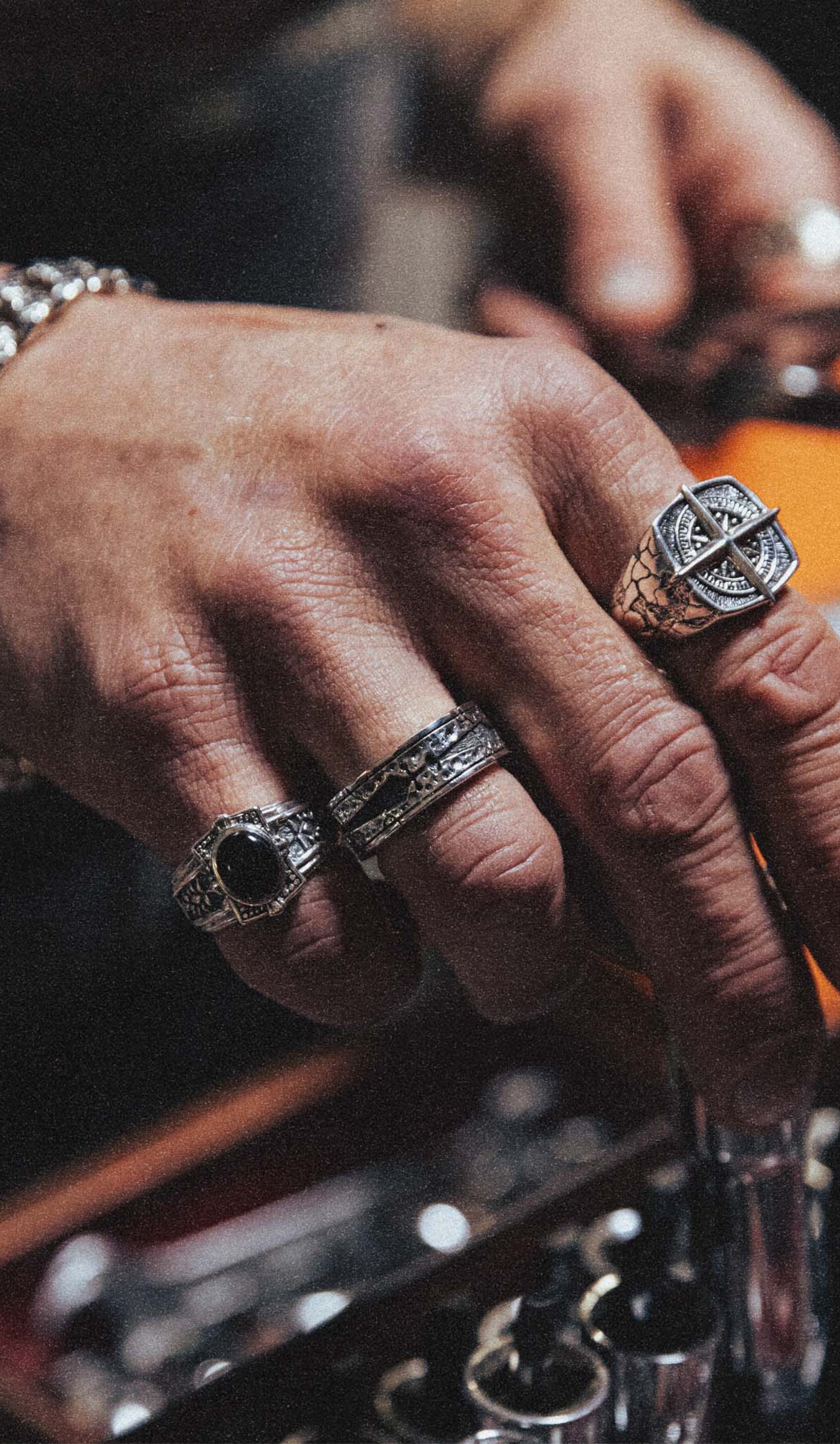 Men's Sterling Silver Rings – Clocks and Colours