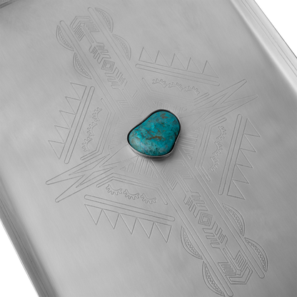 Mesa Stainless Steel Turquoise Engraved Jewelry Tray