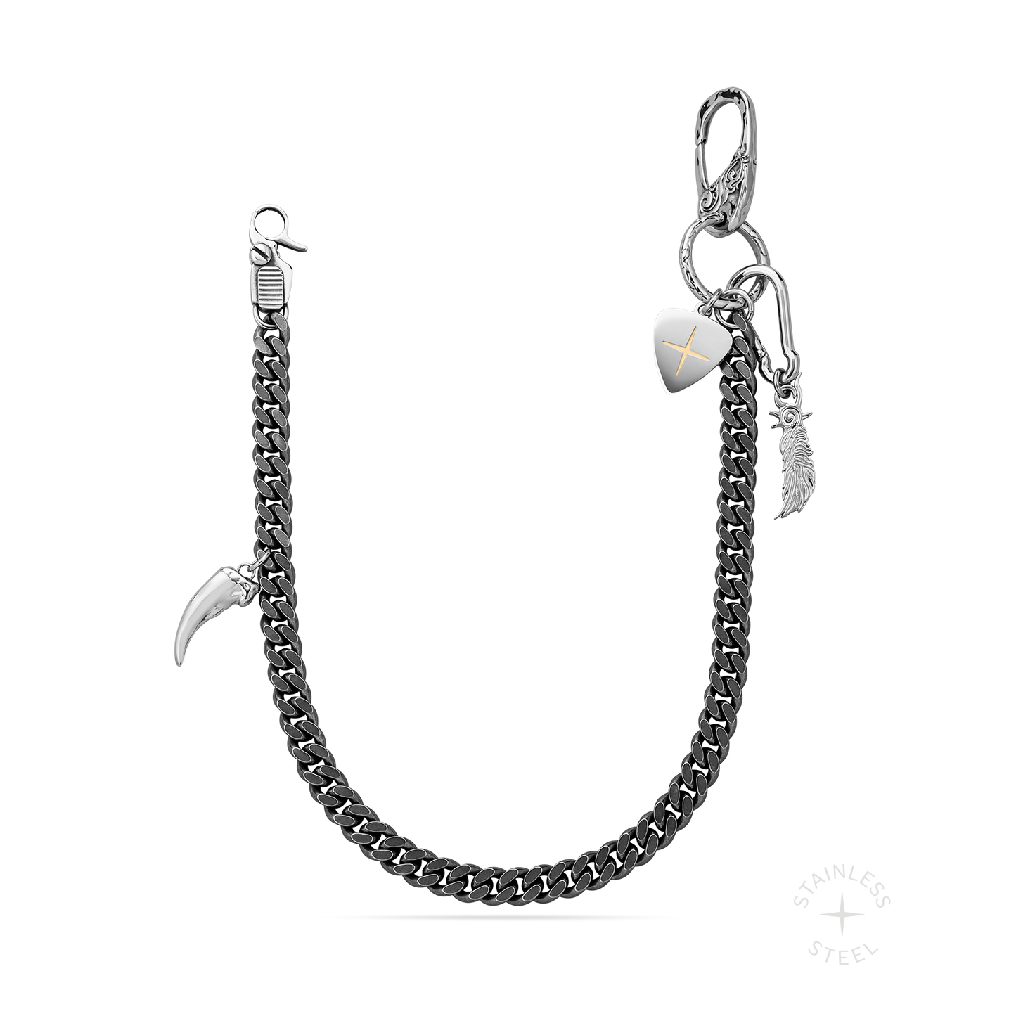 Kenny Hoopla Stainless Steel wallet chain mens pant chain