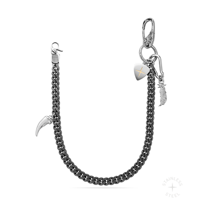 Kenny Hoopla Stainless Steel wallet chain mens pant chain