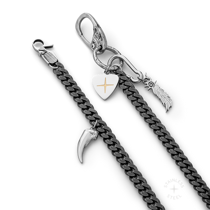 Kenny Hoopla Stainless Steel wallet chain mens pant chain