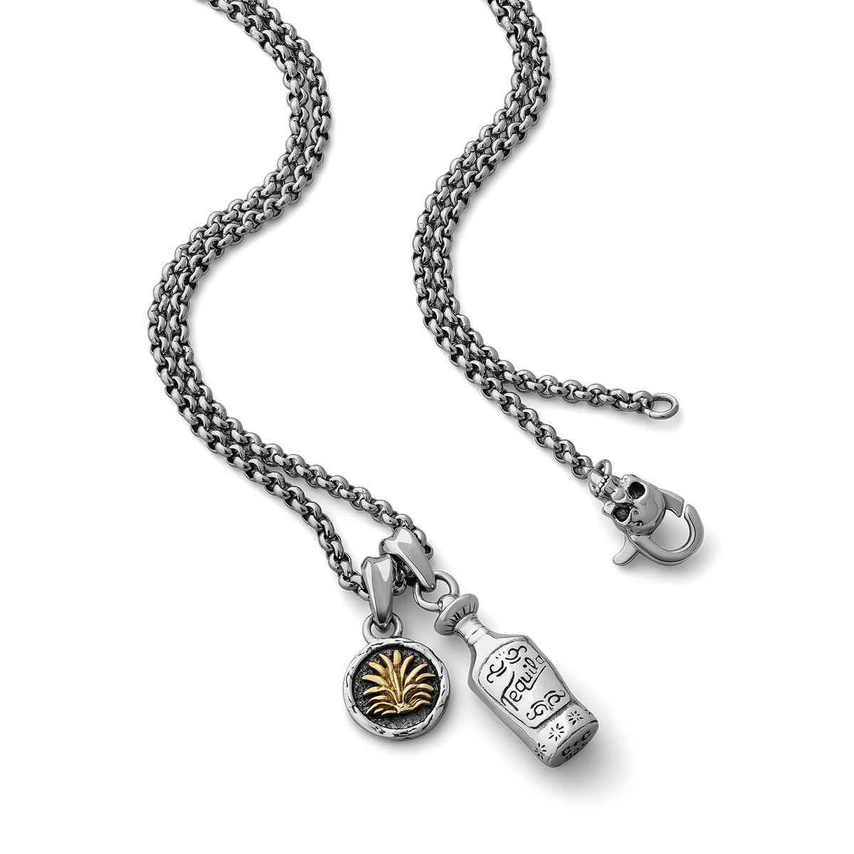 Perla Tapatia sterling silver and brass necklace - off figure