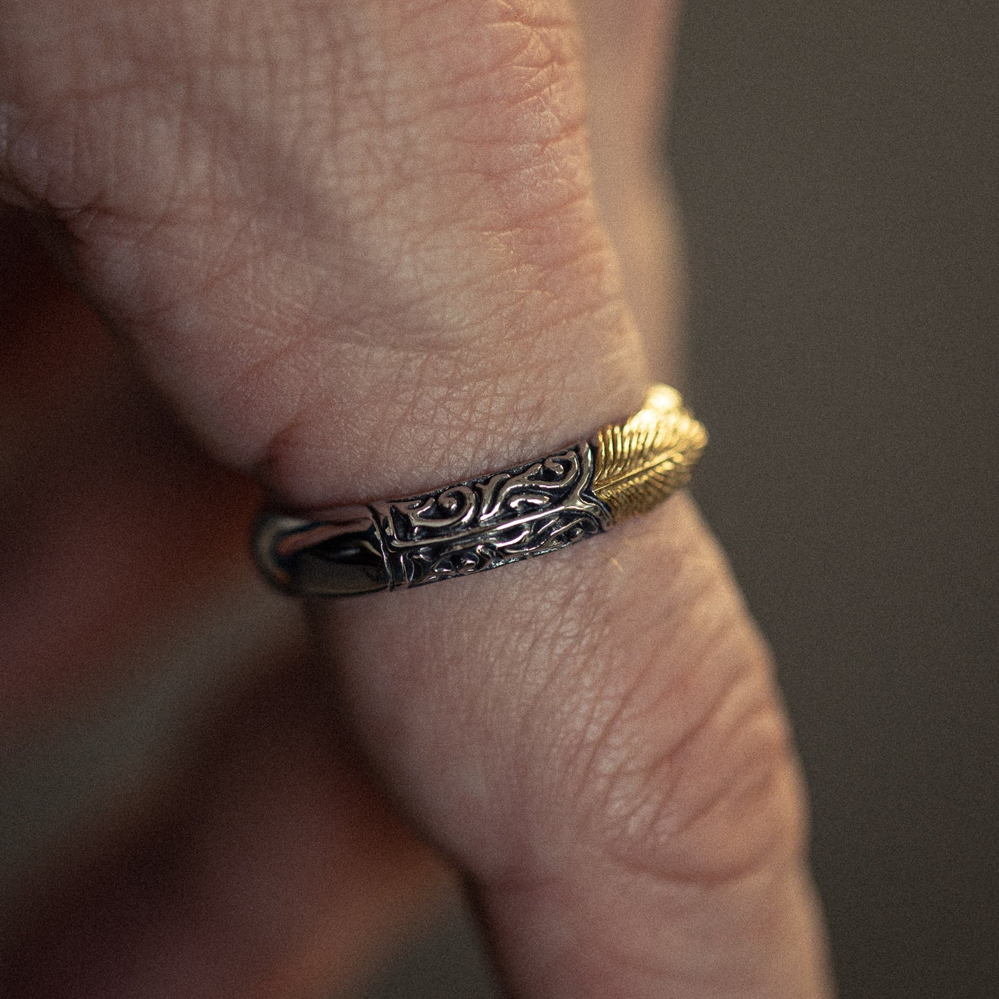 Prosper stainless steel ring - on figure