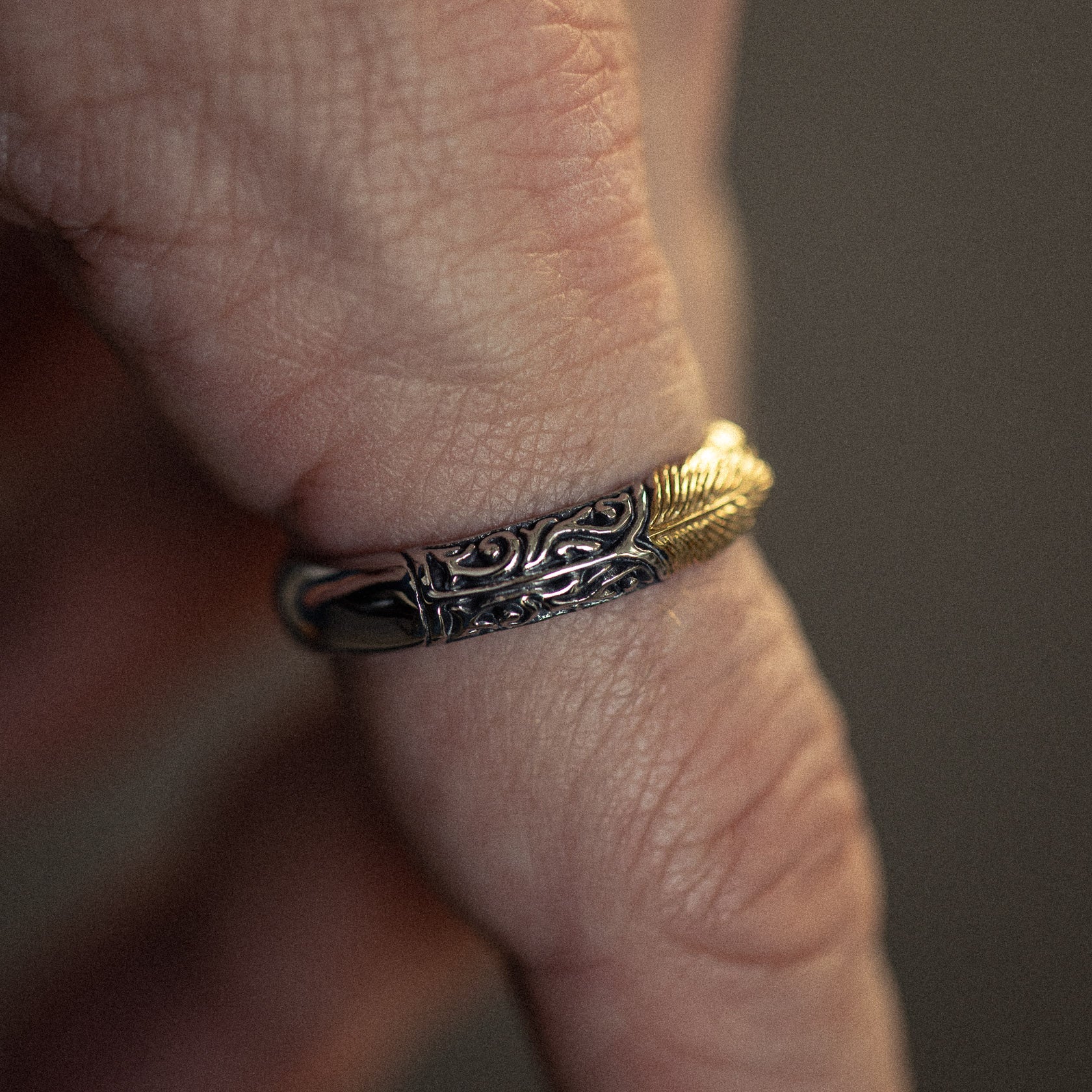 Prosper stainless steel ring - on figure