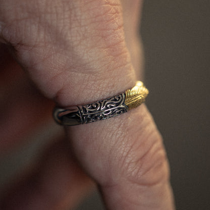 Prosper stainless steel ring - on figure