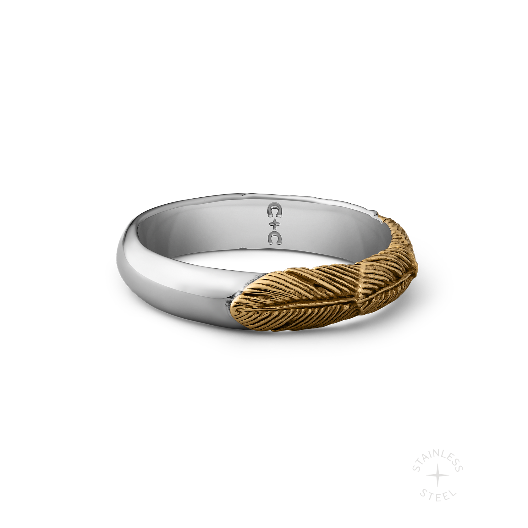 Prosper stainless steel ring - off figure
