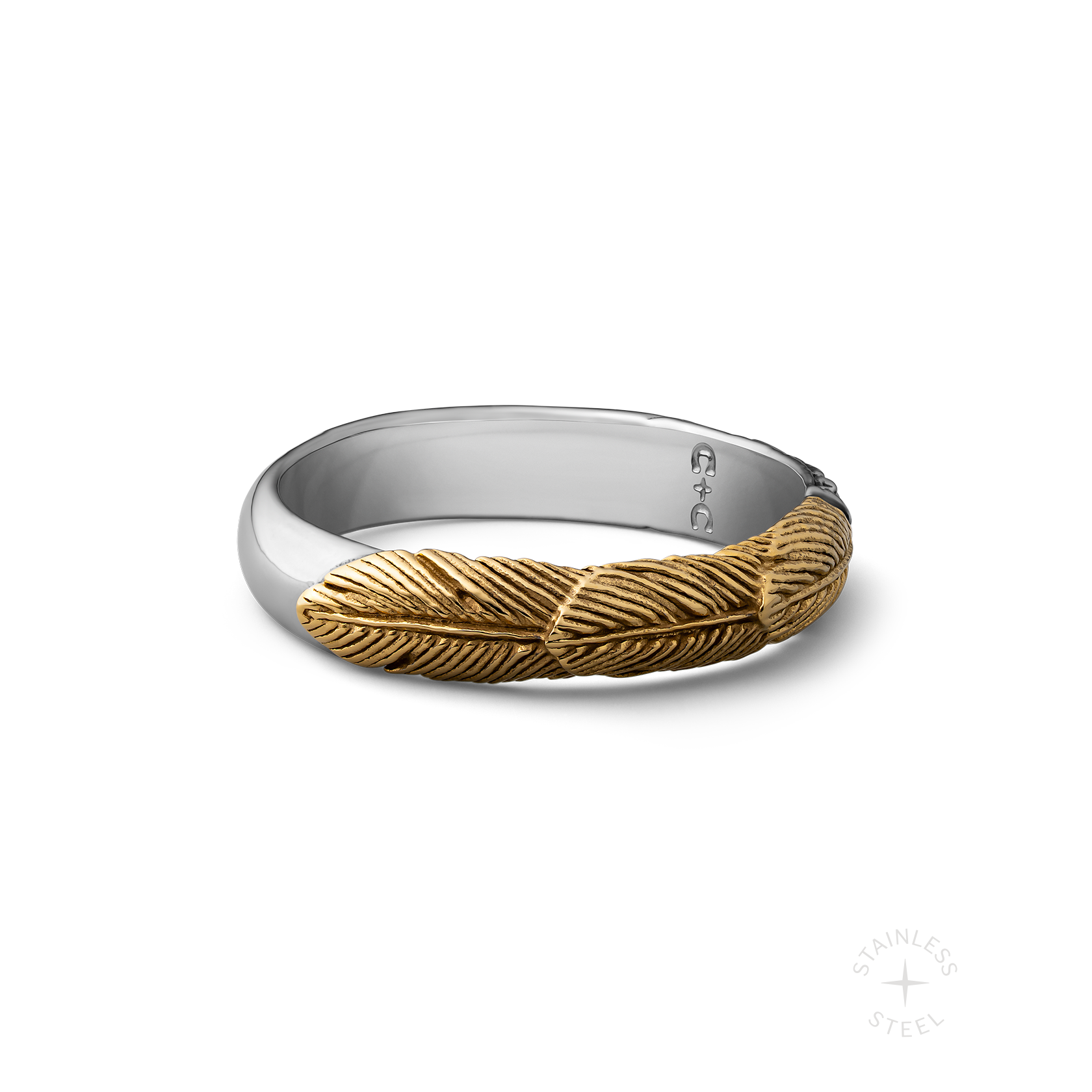 Prosper stainless steel ring - off figure