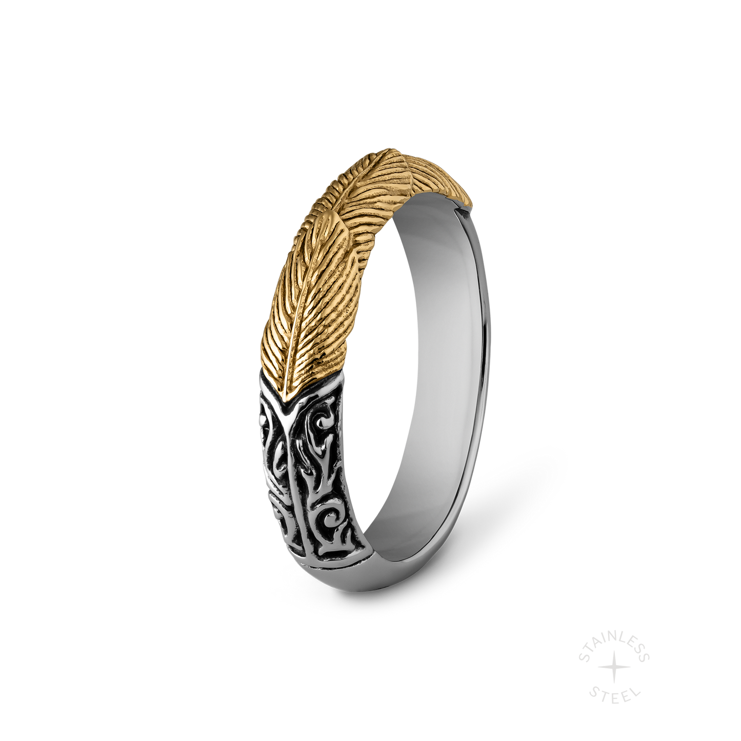Prosper stainless steel ring - off figure