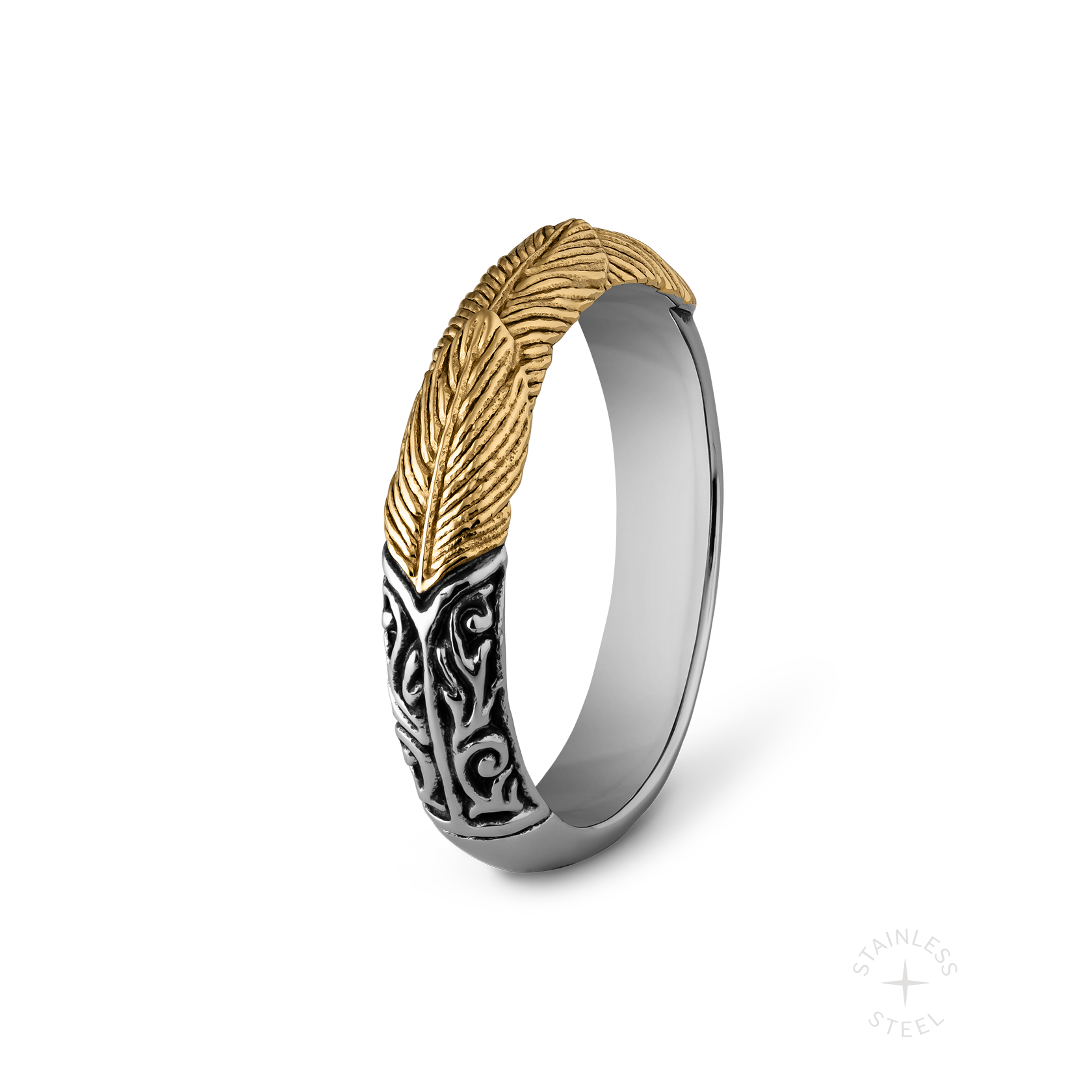 Prosper stainless steel ring - off figure