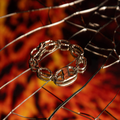 Carnage handcrafted sterling silver chain link bracelet