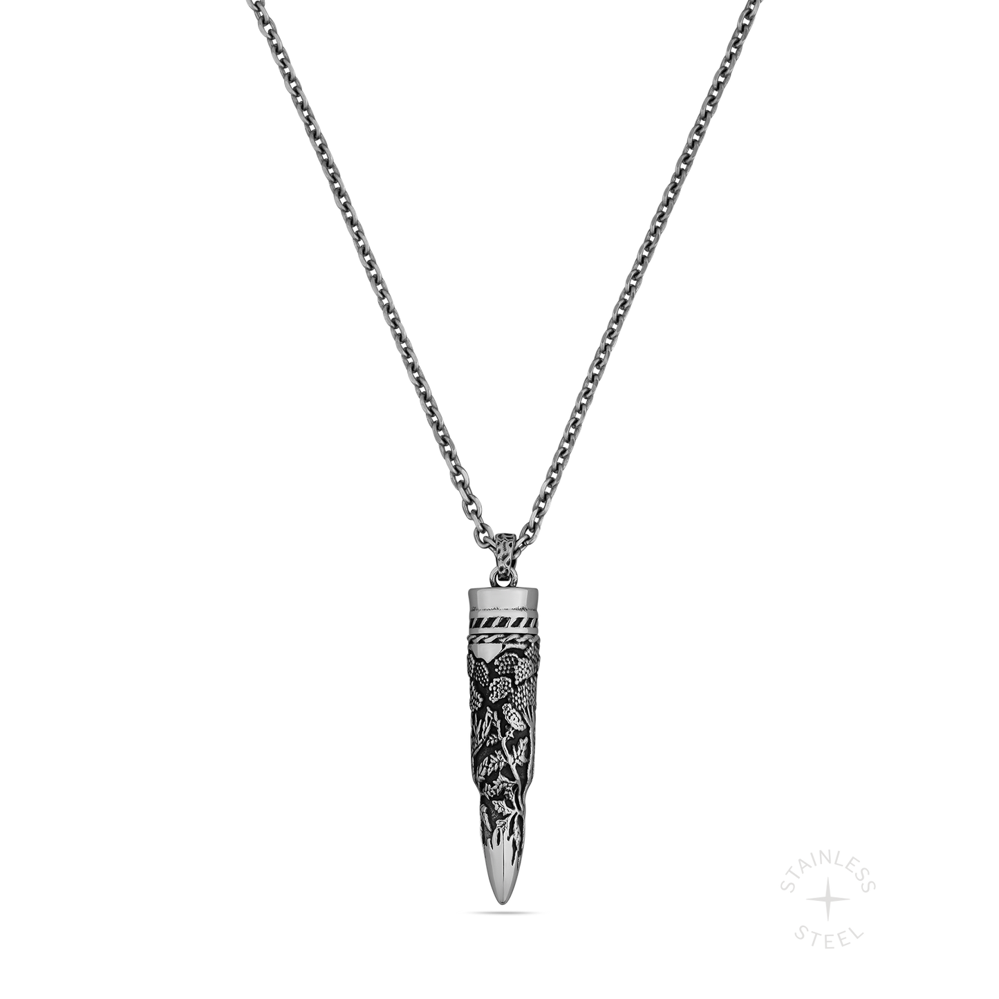 Recoil Stainless Steel bullet case storage pendant necklace