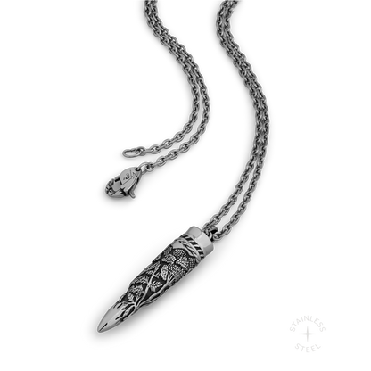 Recoil Stainless Steel bullet case storage pendant necklace