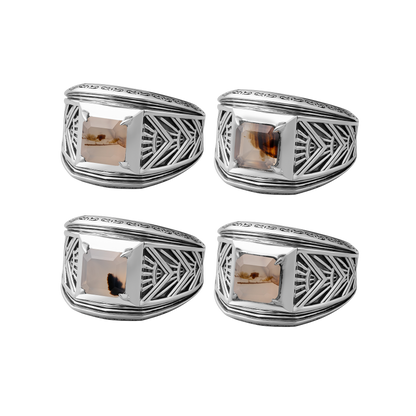 sterling silver art deco signet ring for men