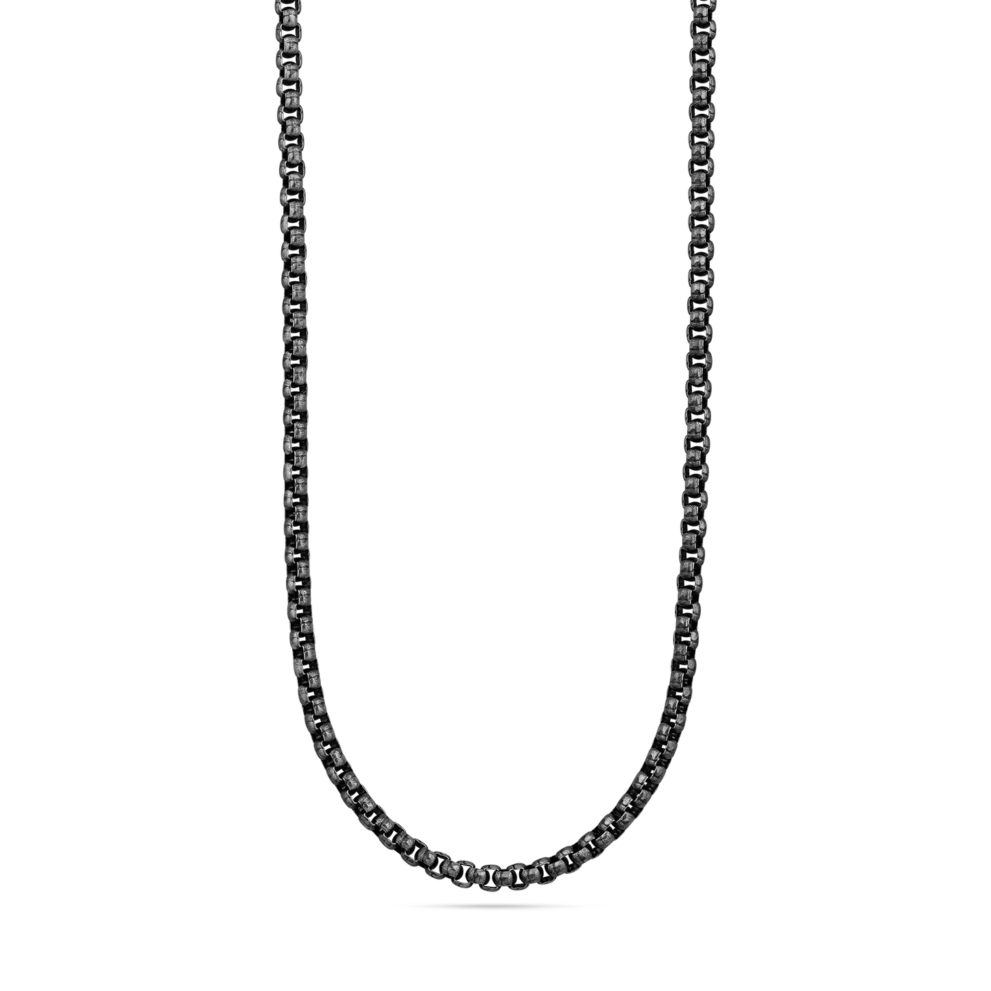 rounded box chain necklace for men
