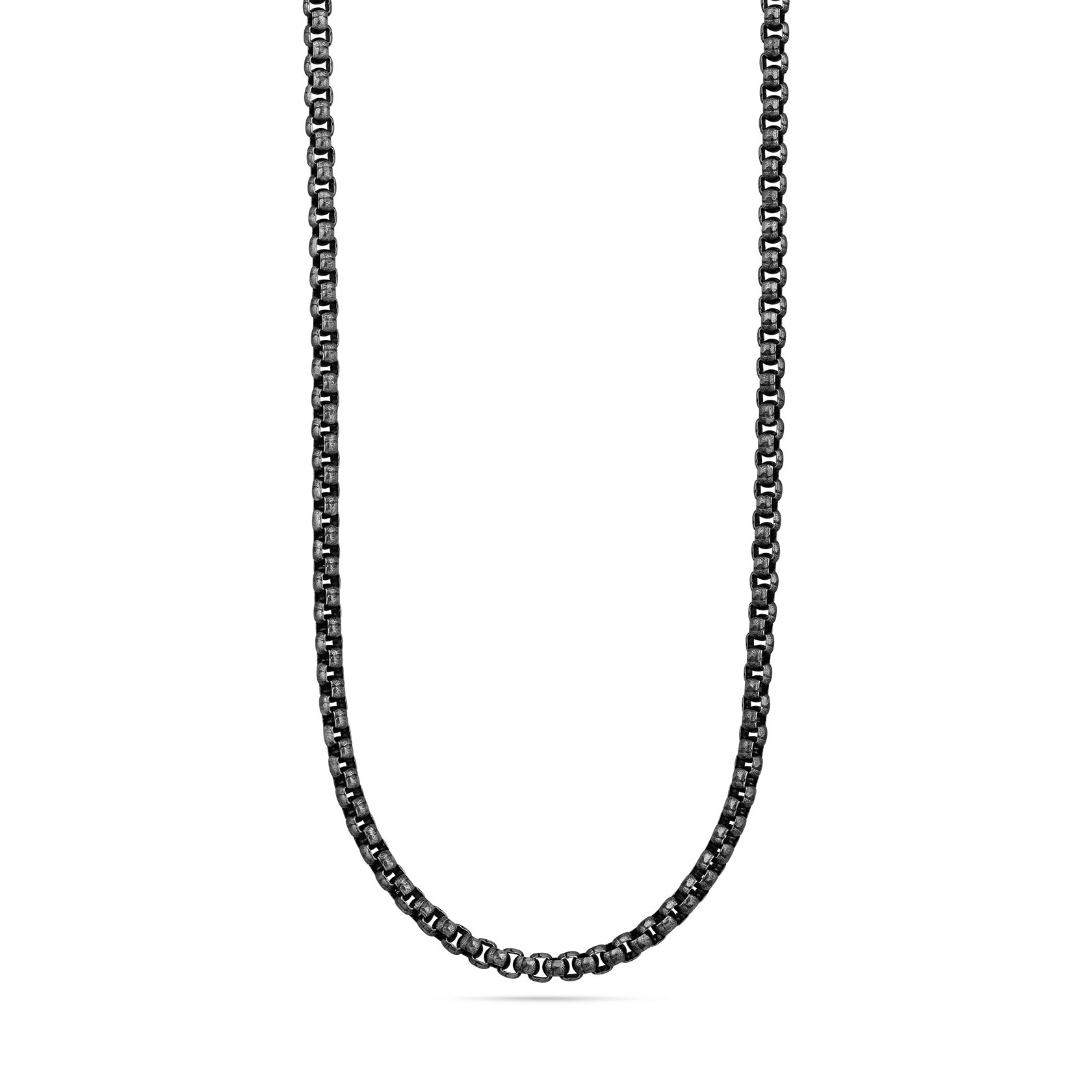 rounded box chain necklace for men