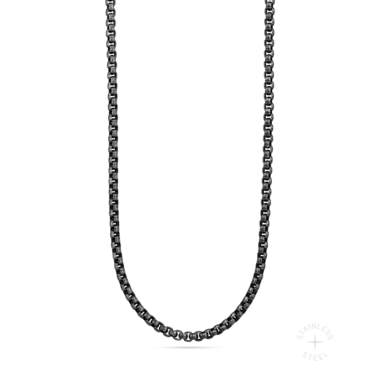 rounded box chain necklace for men