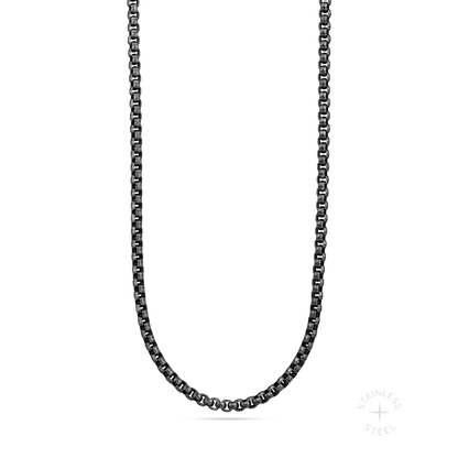 rounded box chain necklace for men