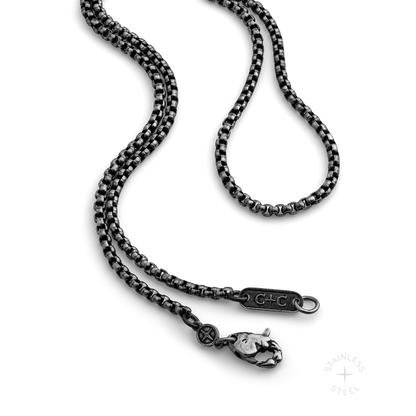 rounded box chain necklace for men