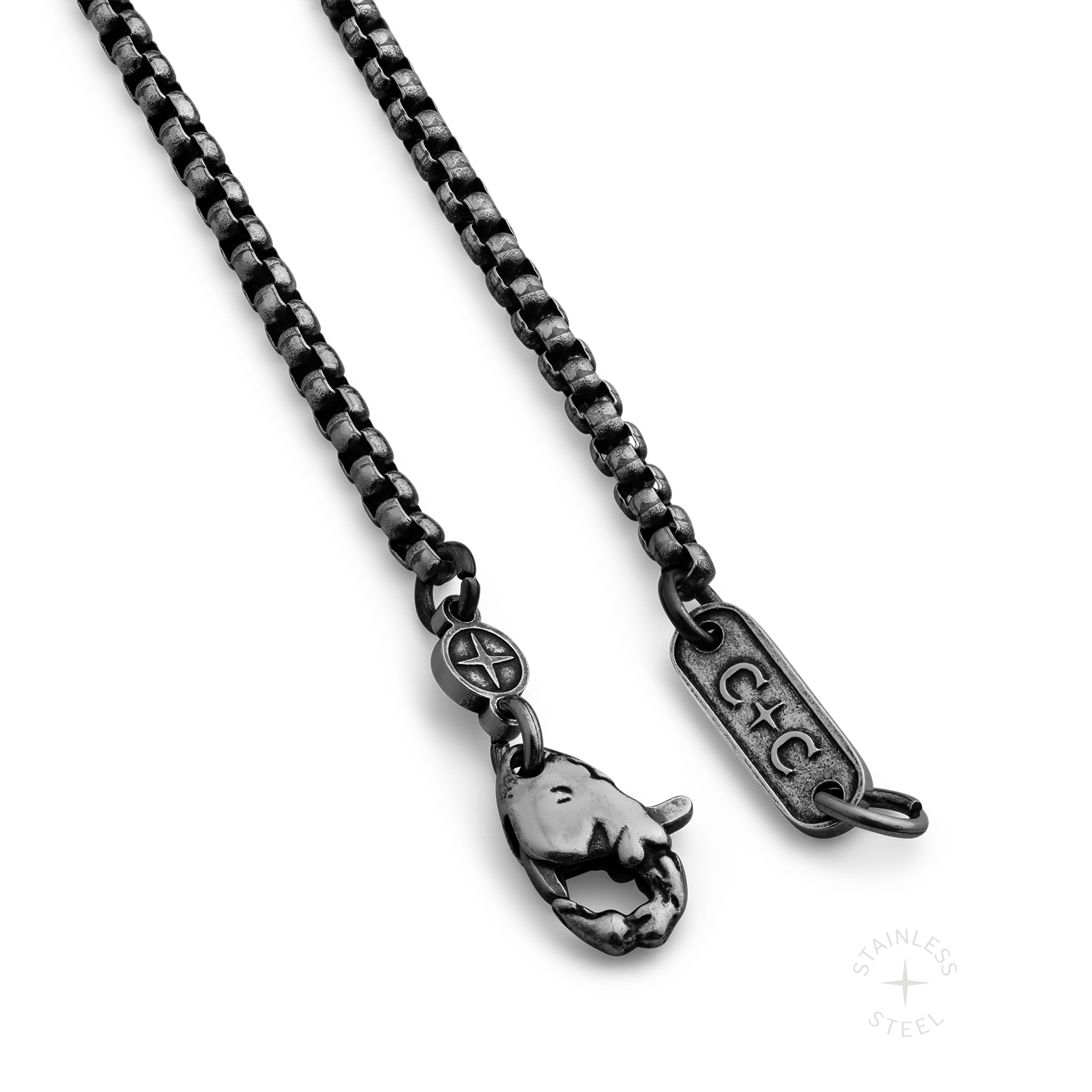rounded box chain necklace for men