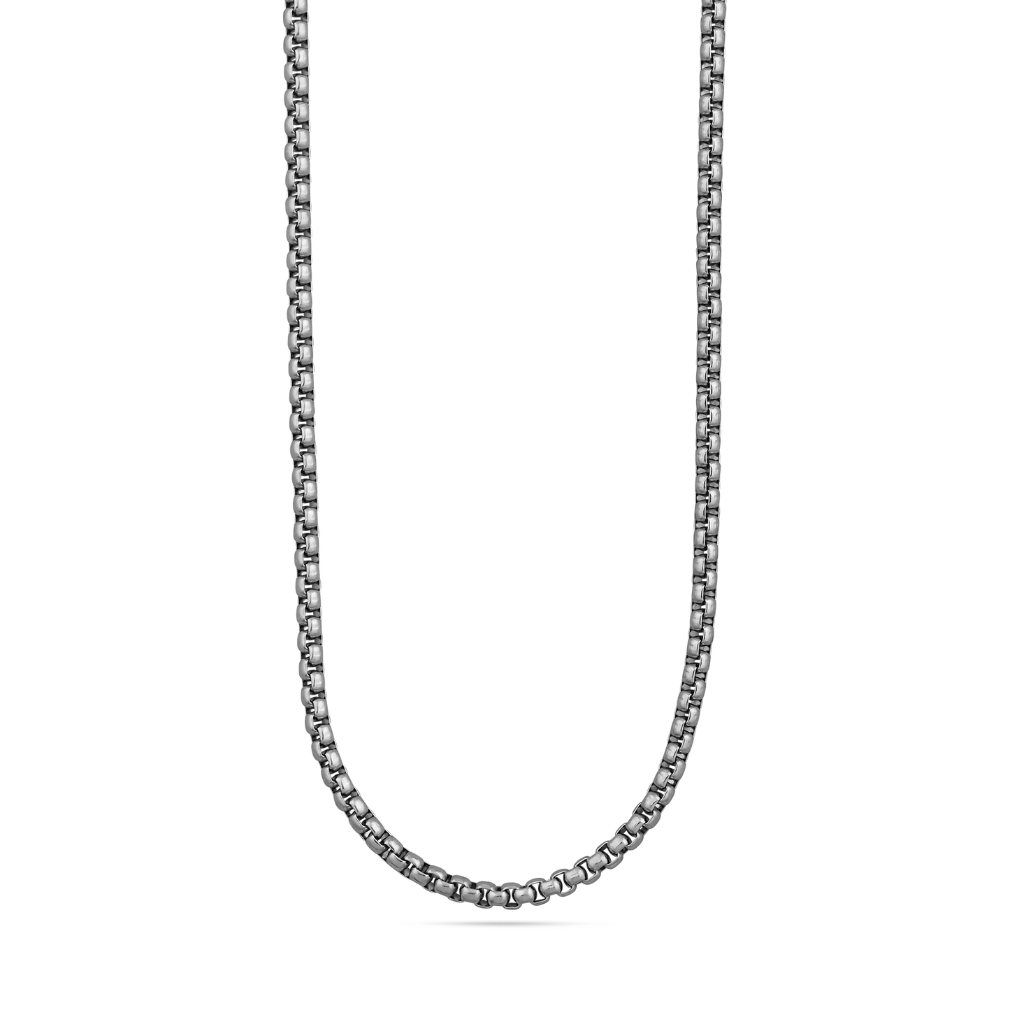rounded box chain necklace for men