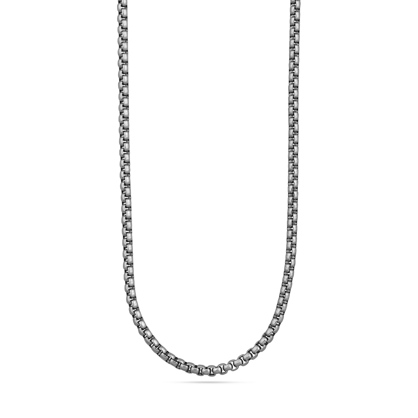 rounded box chain necklace for men