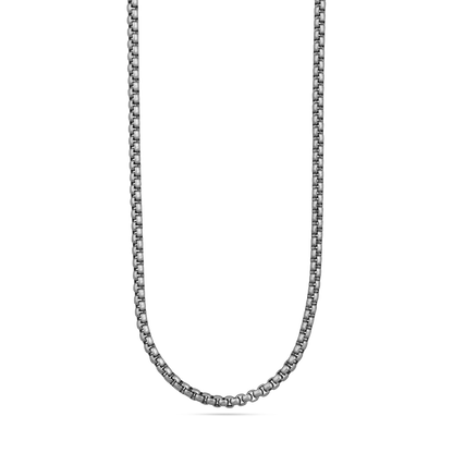 rounded box chain necklace for men