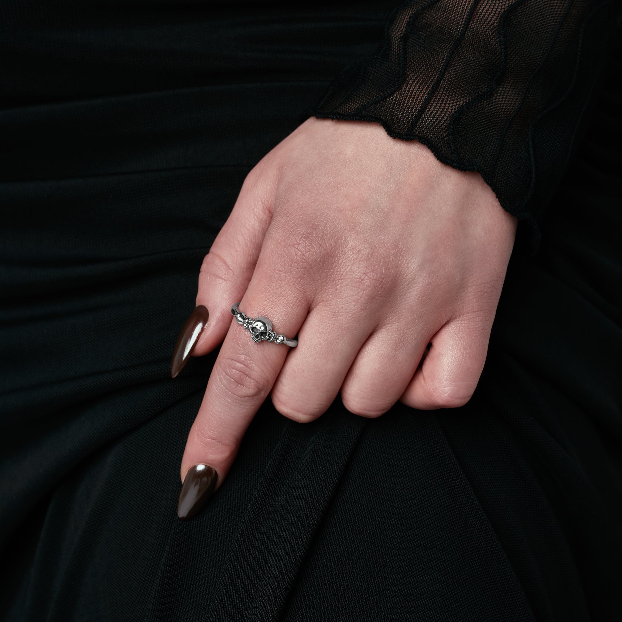 "Salt & Bone x Pete's Pirate Life" Handcrafted Sterling Silver Men's Biker Ring Clocks and Colours