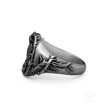 Shadow's Wake stainless steel ring - off figure