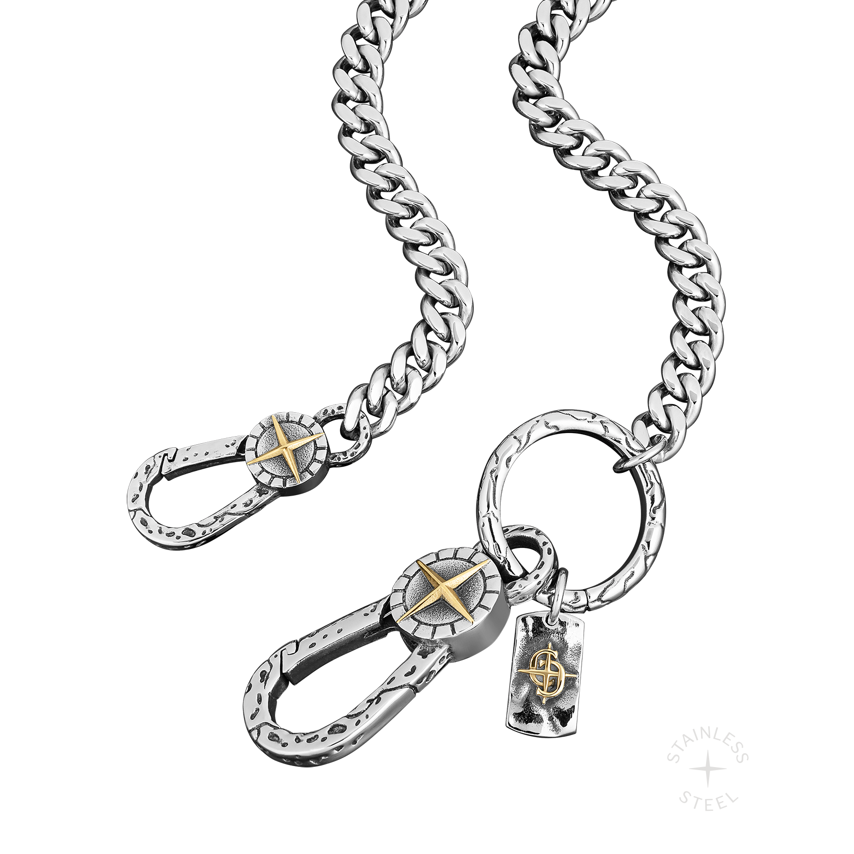 Sidekick Wallet Chain Cuban Link Stainless steel pants chain