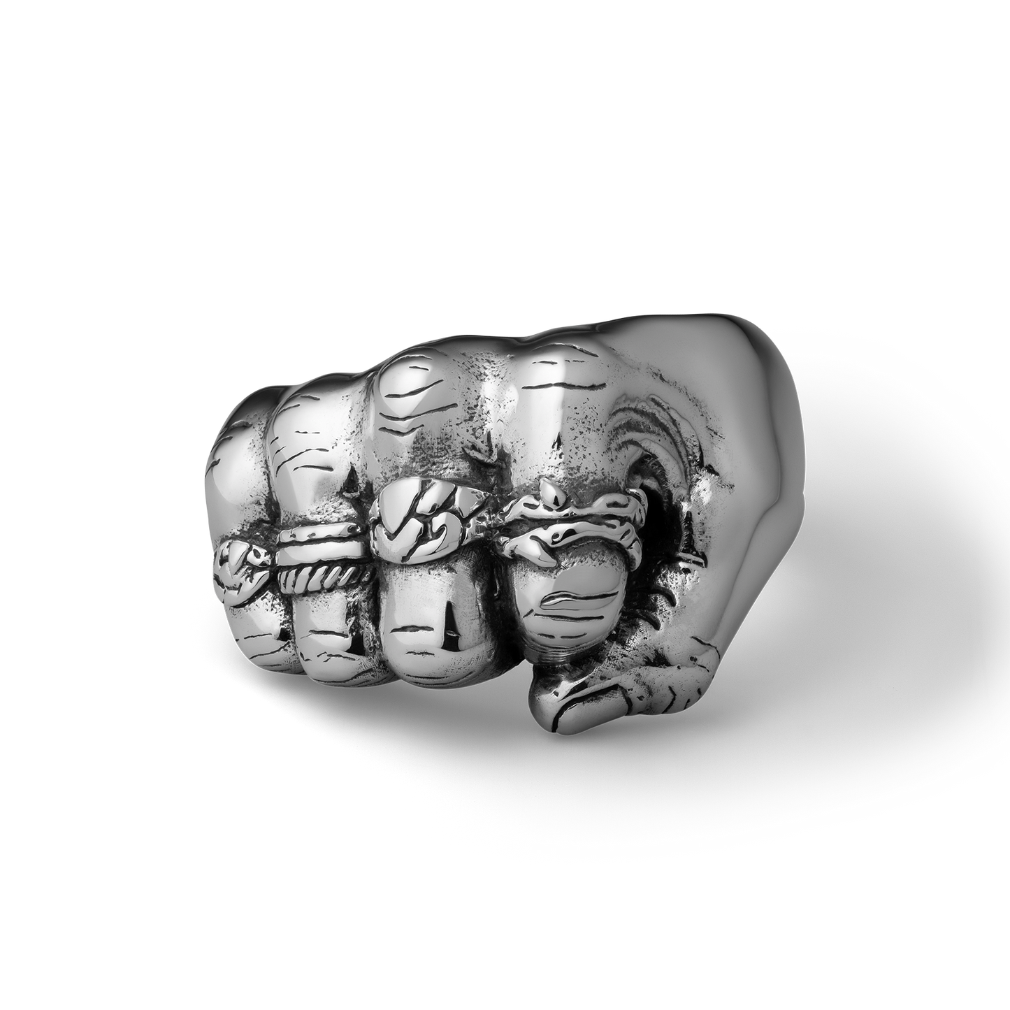 fist The Southpaw handcrafted sterling silver ring