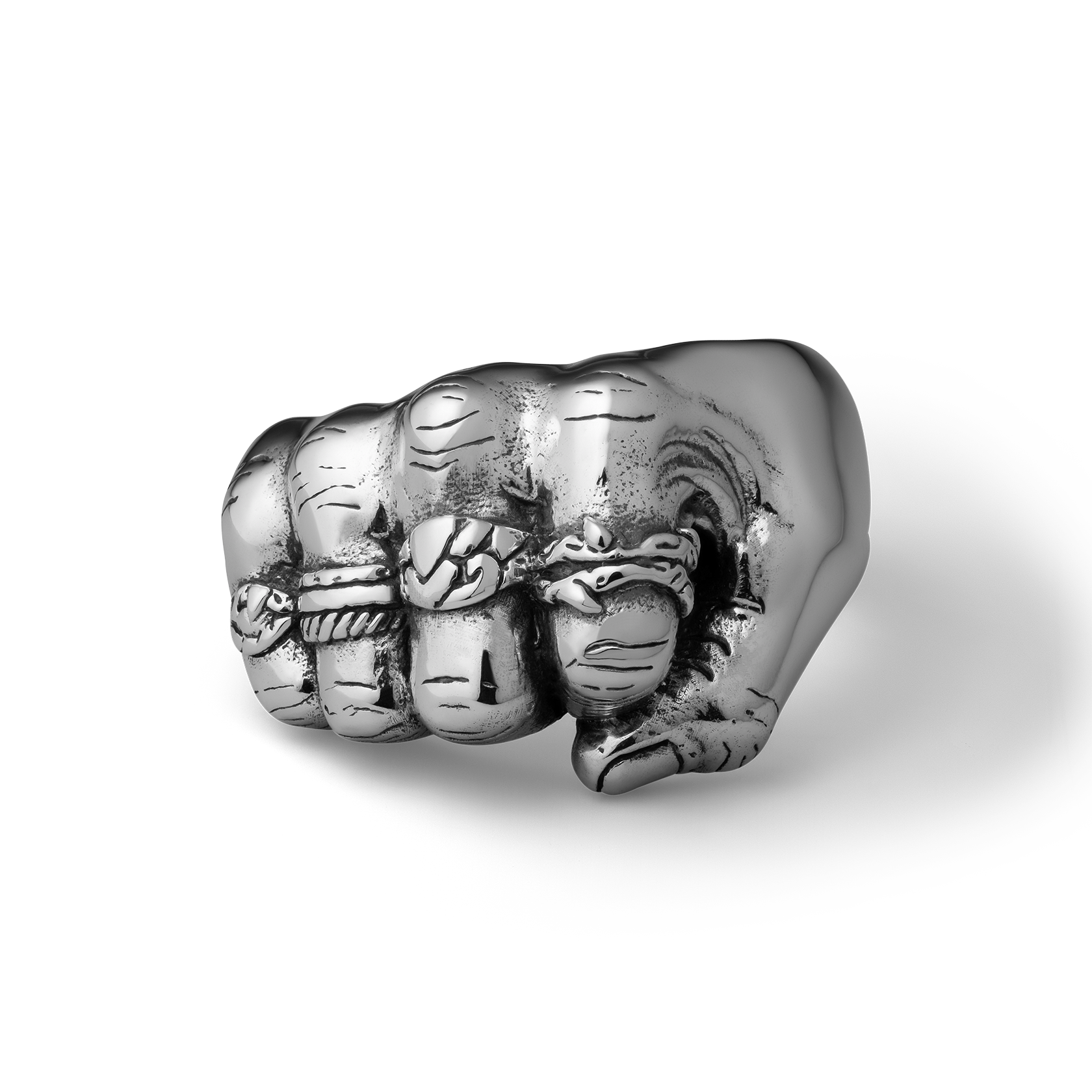 fist The Southpaw handcrafted sterling silver ring