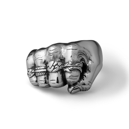fist The Southpaw handcrafted sterling silver ring