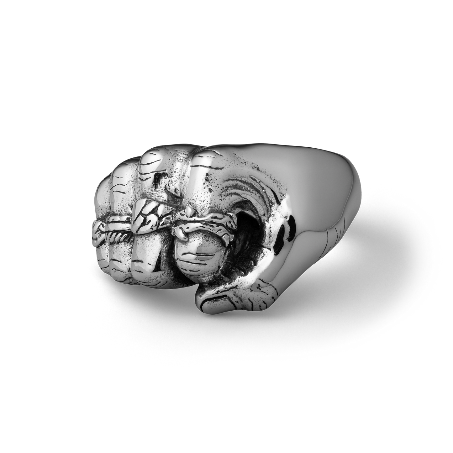 fist handcrafted sterling silver ring
