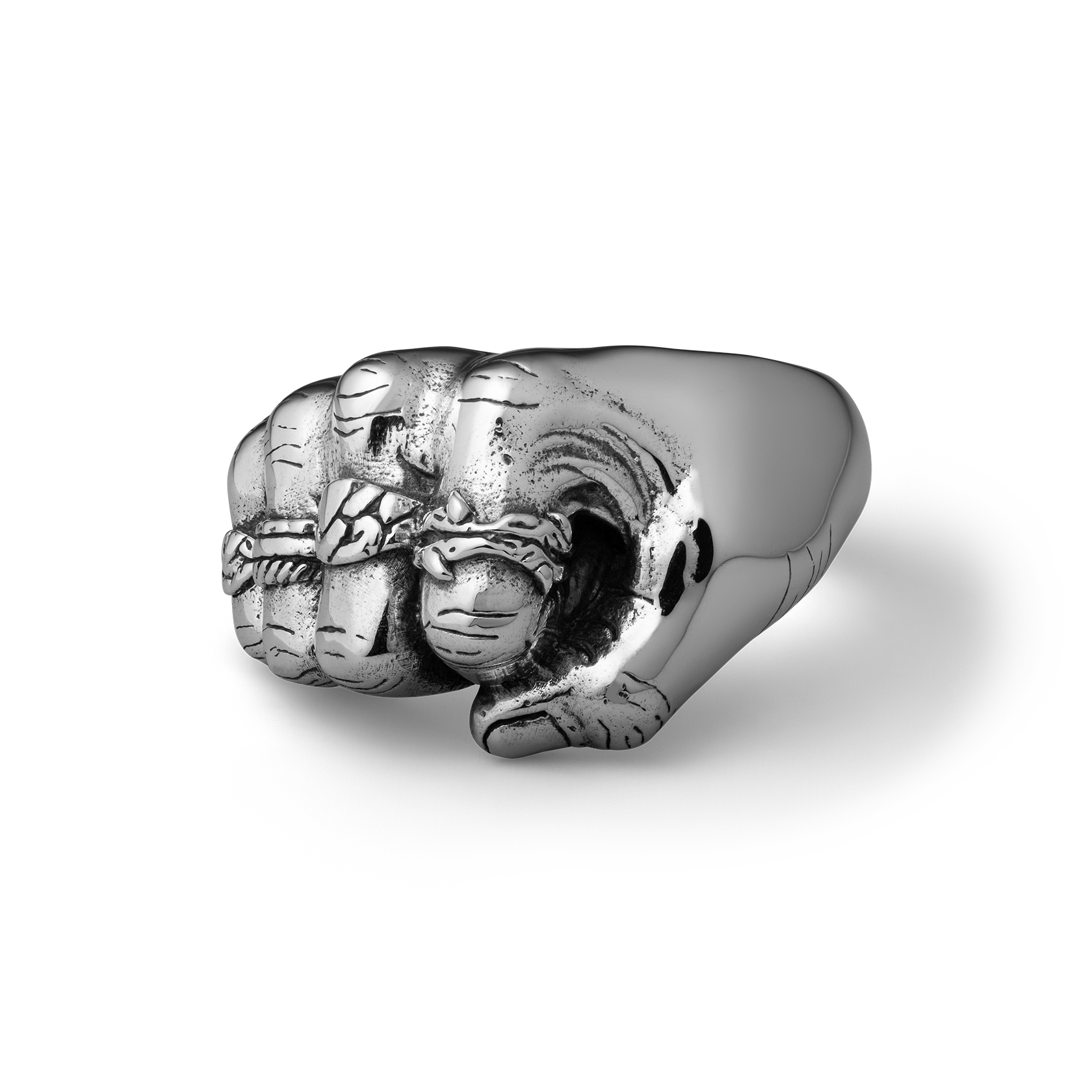fist handcrafted sterling silver ring