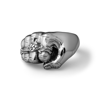fist handcrafted sterling silver ring